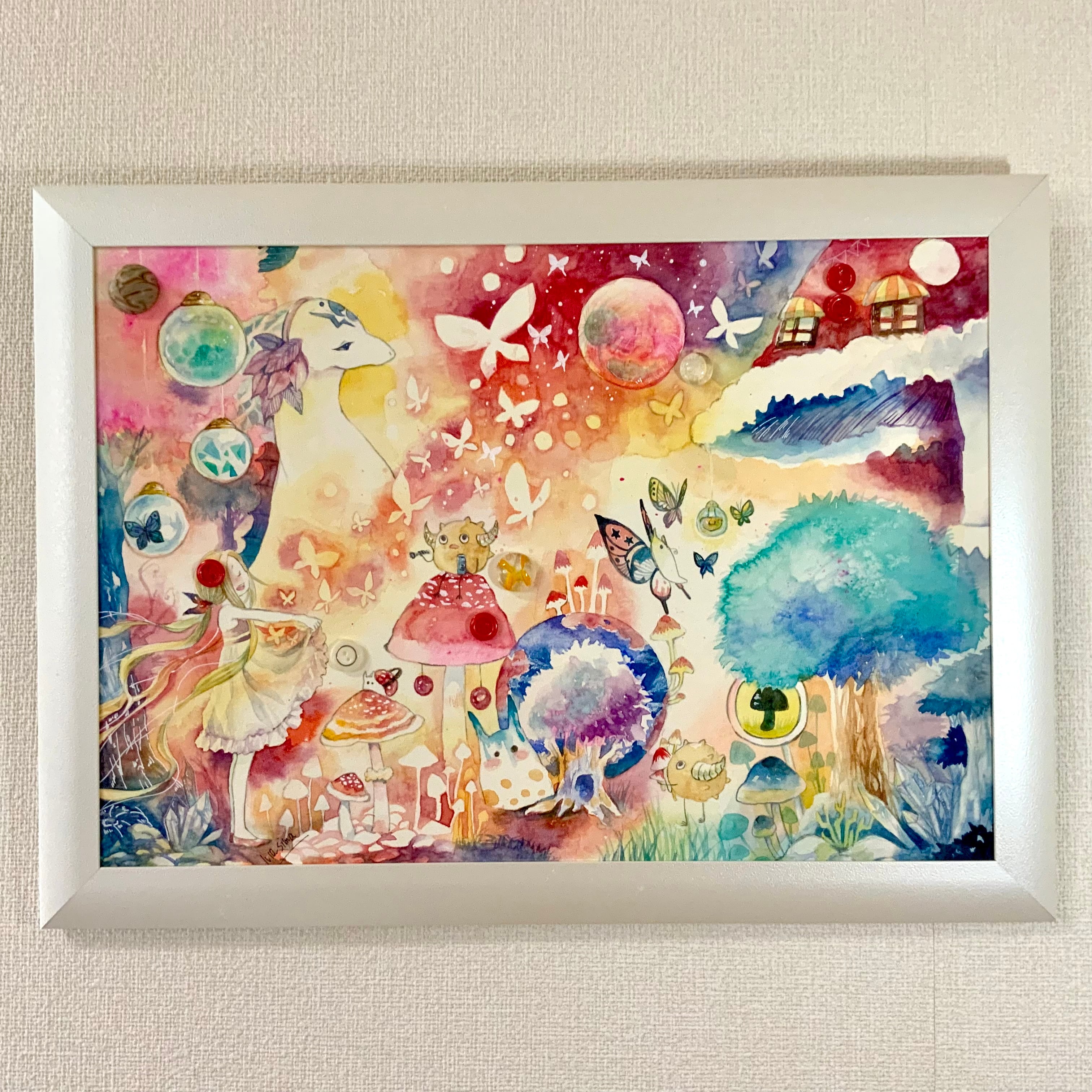 水彩画 ほわほわきのこ森 | Art shop 森羅万象