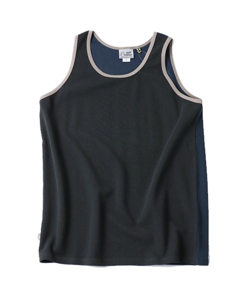 gym master ジムマスター ドライワッフル タンクトップ メンズ 吸水速乾 インナー ノースリーブ ワッフル生地 重ね着 レイヤード 涼しい 春夏 カジュアル G733718