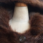 70s Hooded Fur Coat