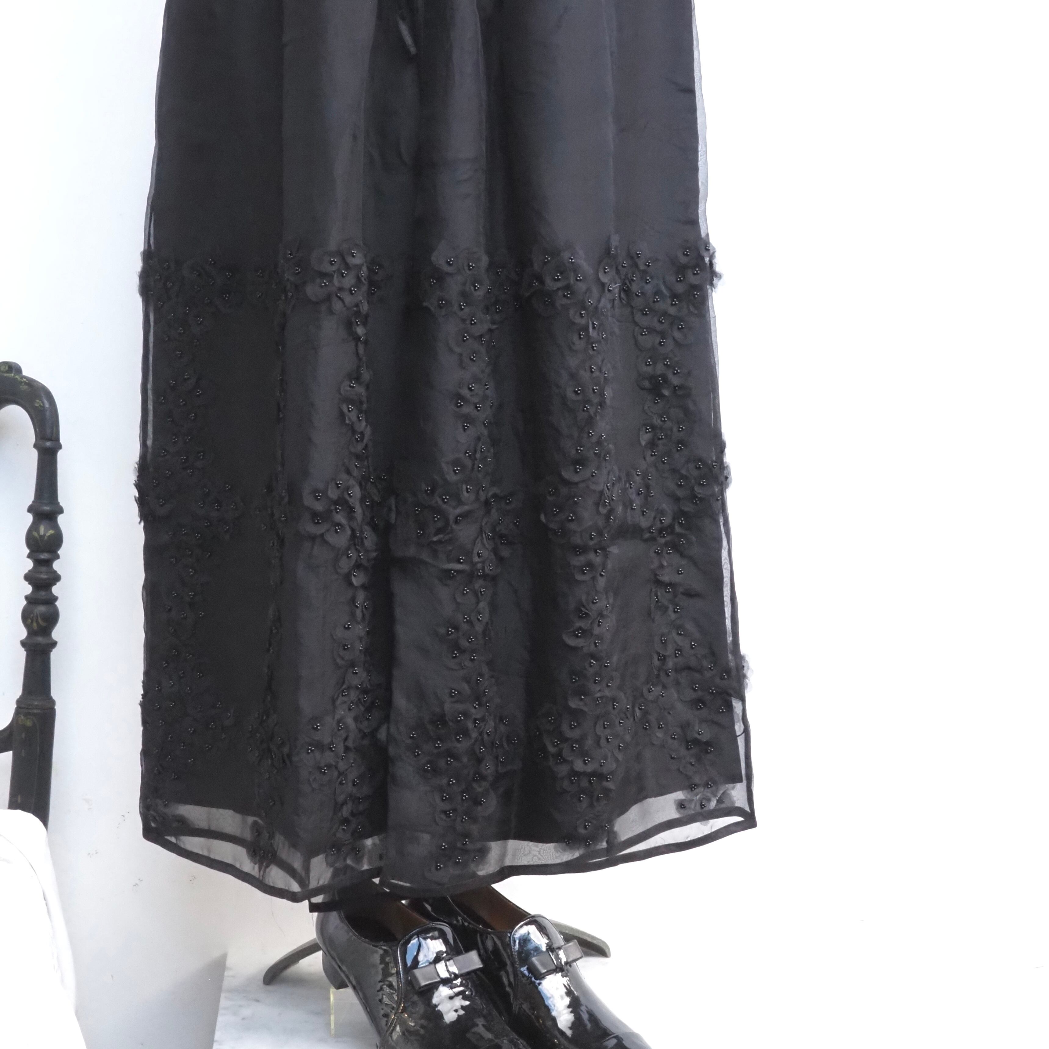 BUNON/Flower Layered Silk pants/シルクパンツ