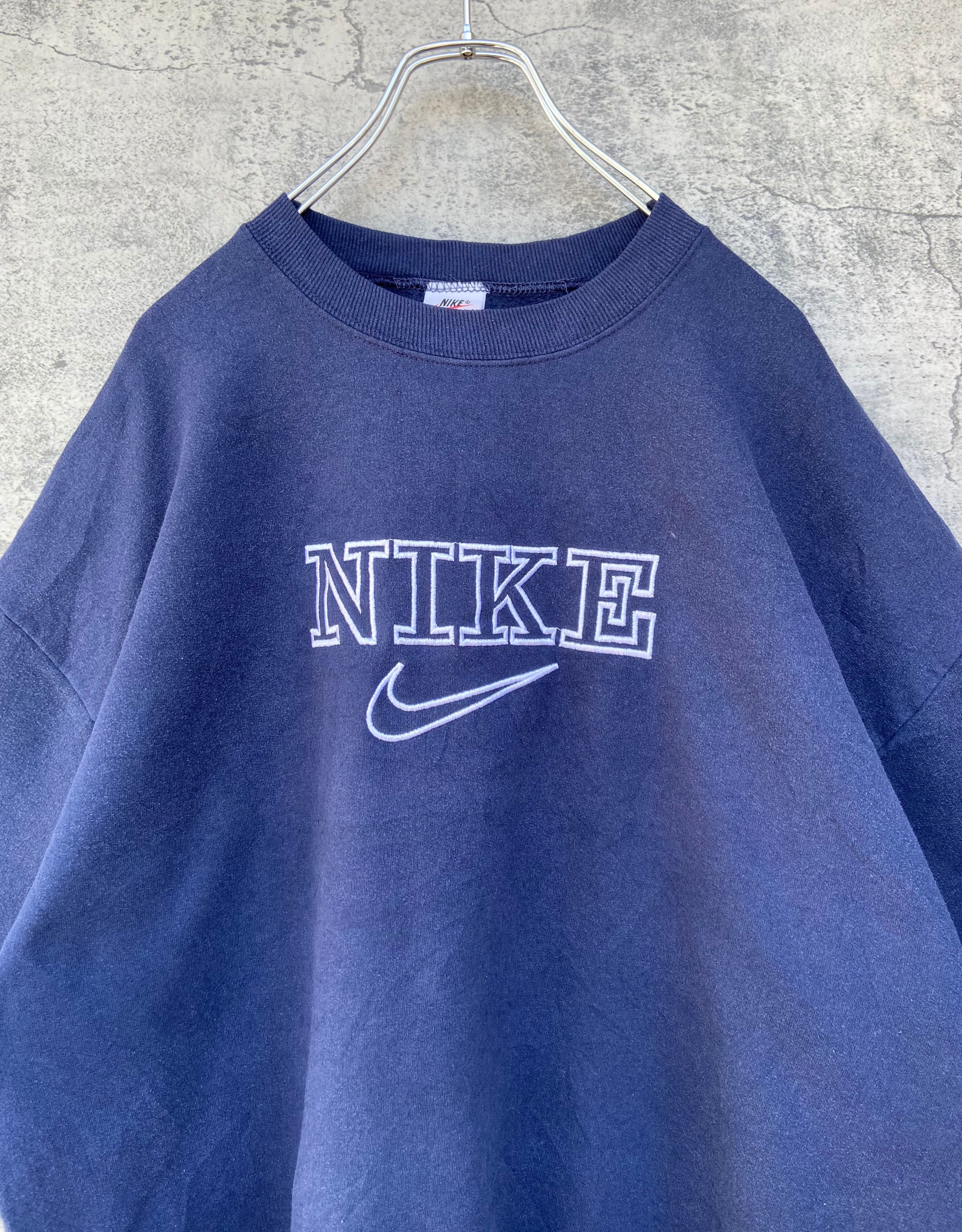 90s ナイキ NIKE スウェット トレーナー 刺繍ロゴ 最高デザイン