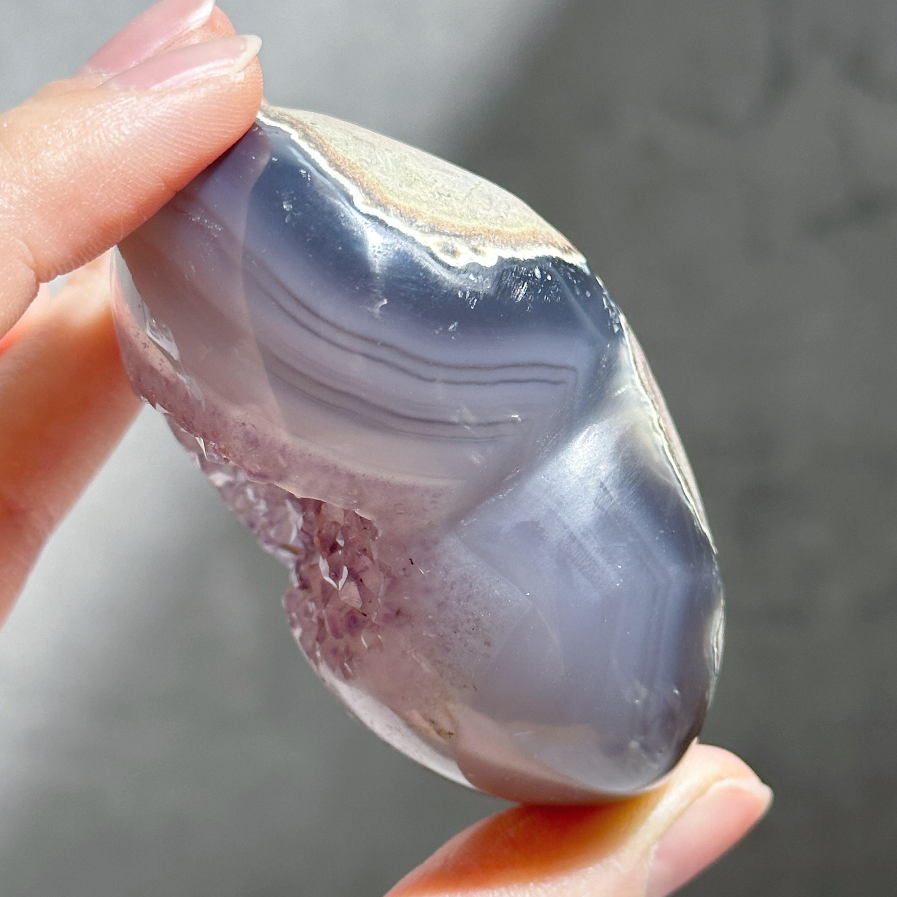 アゲートハートA ドゥルージーアゲート（めのう）ハートa | BodhiTree