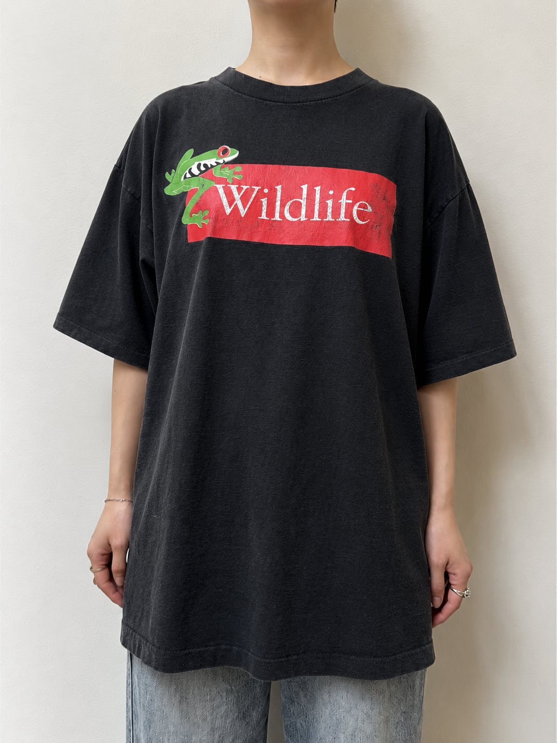 CU8-28 USED TEE "Wildlife" -BLACK-