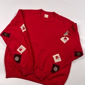 Karl Helmut カールヘルム 両袖ワッペン スウェット トレーナー /レッド/ピンクハウス/ビンテージ