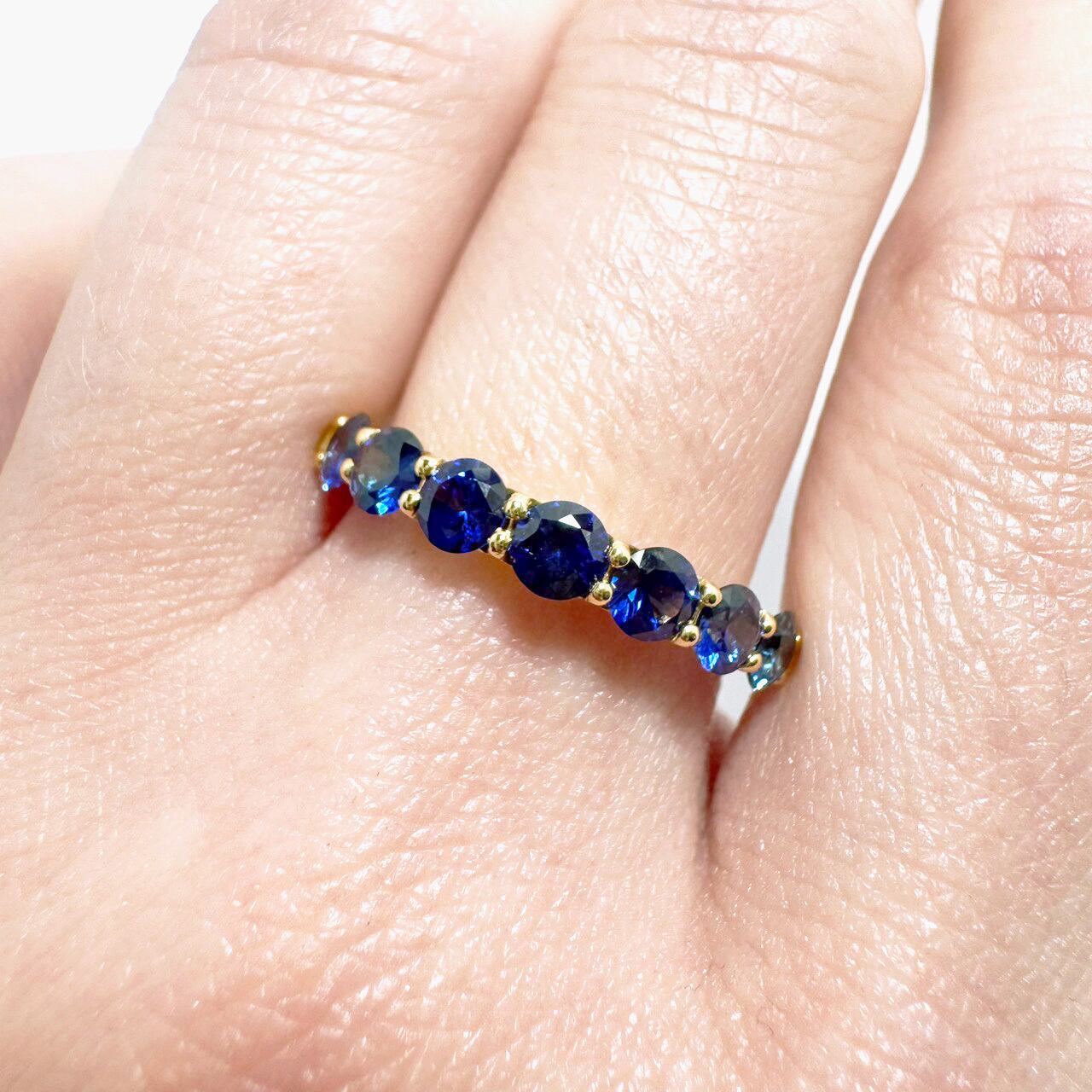K18YG 1.07ct サファイア エタニティリング | カオキ | 日本最大級の品