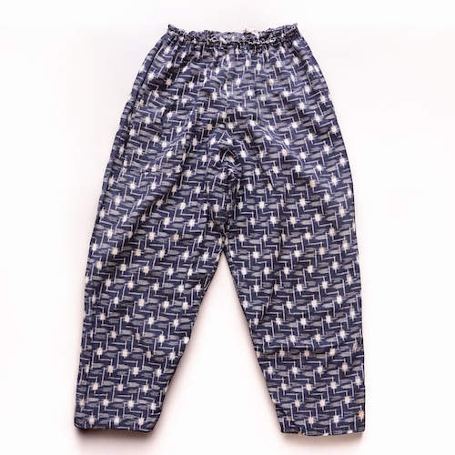 もんぺ パンツ 絣 木綿 ウエストゴム|昭和レトロ ジャパンヴィンテージ|ハンドメイド リメイク素材