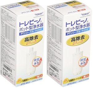 【在庫処分】東レ ポット型浄水器 トレビーノ用カートリッジ SV12項目クリア(1個入) PTC.SVJ (× 2)