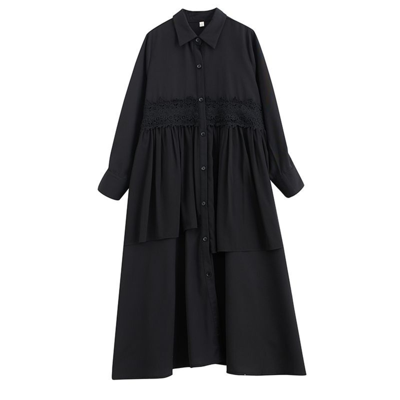 レーストリム ティアード ワンピース 00160