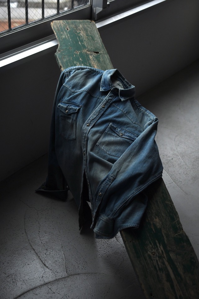 A.PRESSE / Silk Nep Loop Collar Shirts (BLACK)