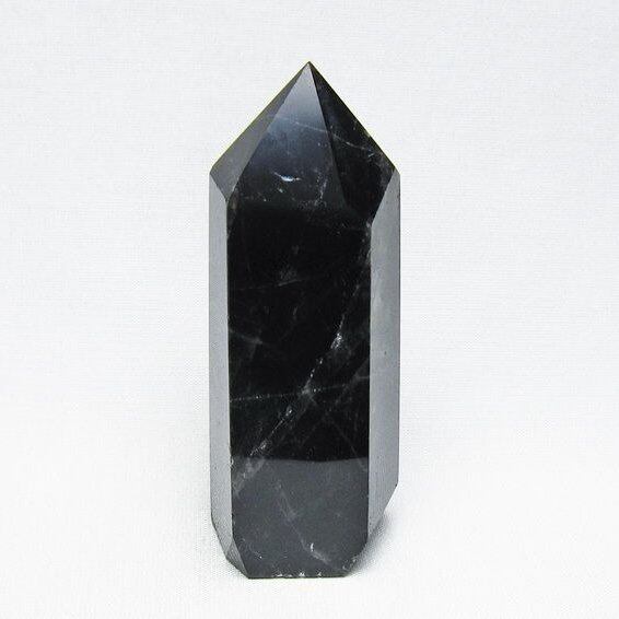 黒水晶 ポイント モリオン 六角柱 置物 一点物 152-4388