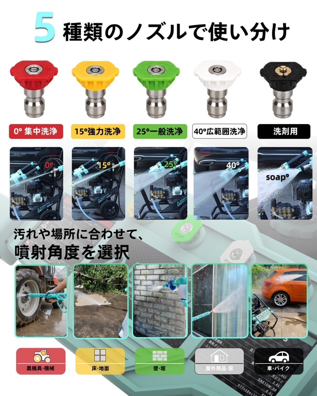 kareyou エンジン高圧洗浄機 223cc 使用圧力20.6MPa 吐出量11.3L/min 高耐久クランク式3連プランジャーポンプ セラミック溶射仕様 自吸1.5m ホースリール付き 10m高耐久高圧ホース 大型タイヤ 2WAYハンドル ガソリン式 業務用 KR20EJ-s