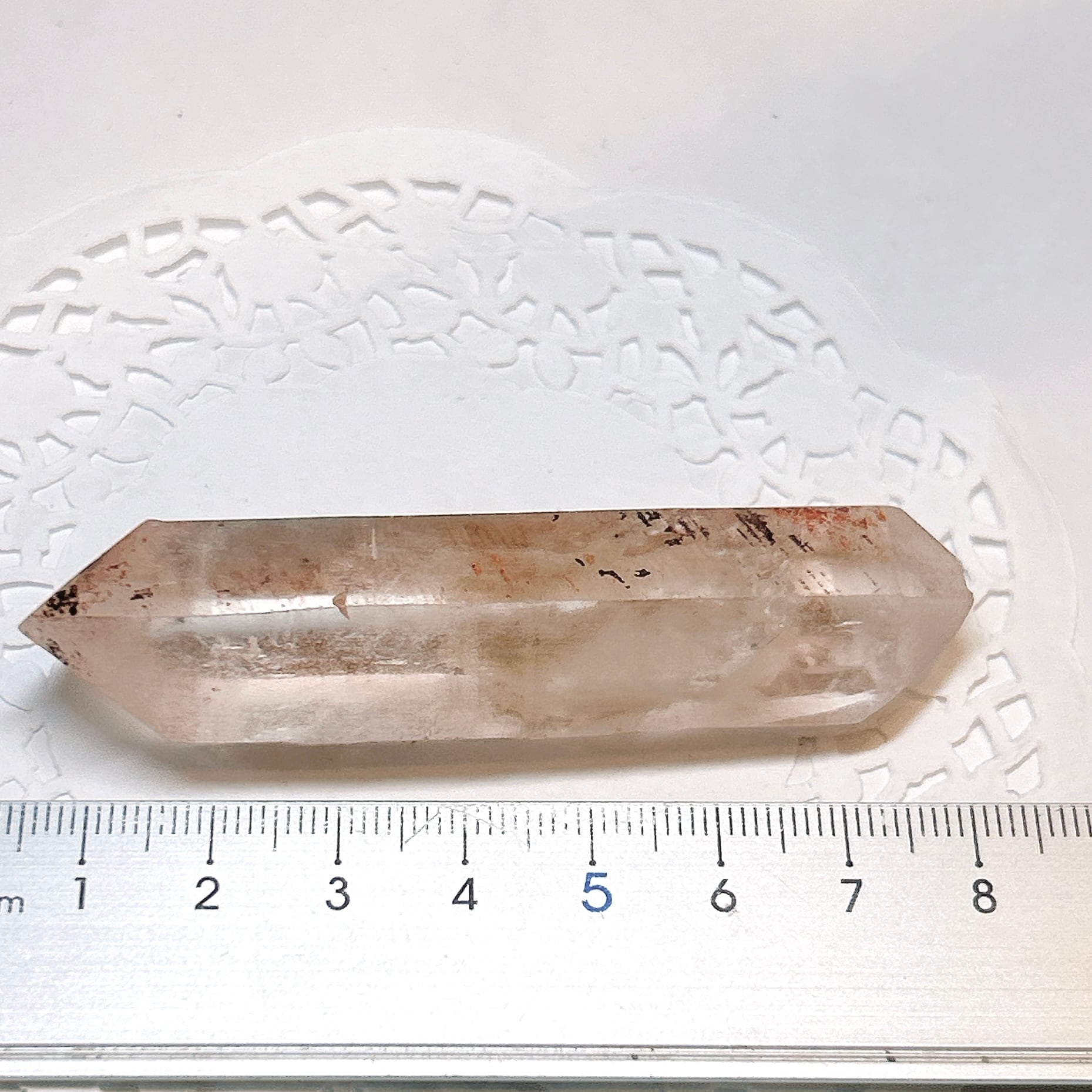 E18097】セルフヒールド 両錐 水晶 クォーツ ヒマラヤ水晶 ヒマラヤ産