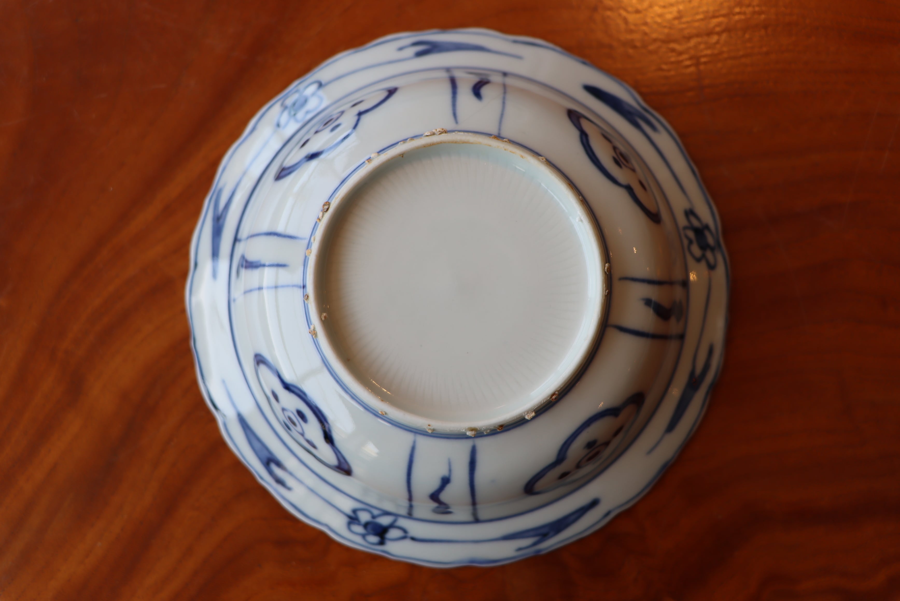 九谷焼 古染付写し 芙蓉手 バッタ文 膾皿 | (有)新原美術