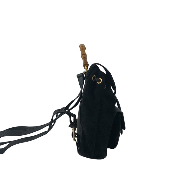 GUCCI グッチ バックパック ブラック バンブー ターンロック スエード ミニバッグ リュック vintage ヴィンテージ オールド bkpfsf