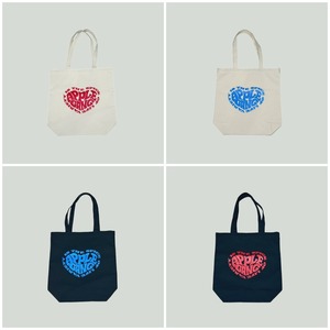 ハートロゴ　RED/BLUEトート