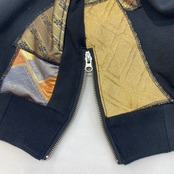 【hoodi61】 Remake sweat black × kimono
