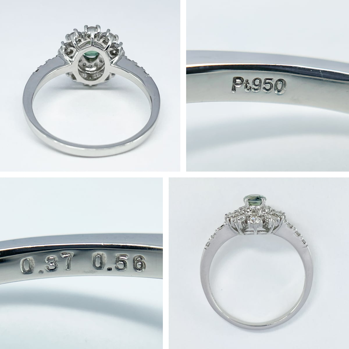 Pt950 天然アレキサンドライト 0.04ct ダイヤ 0.08ct リング Pt950 天然アレキサンドライト 0.04ct ダイヤ 0.08ct リング