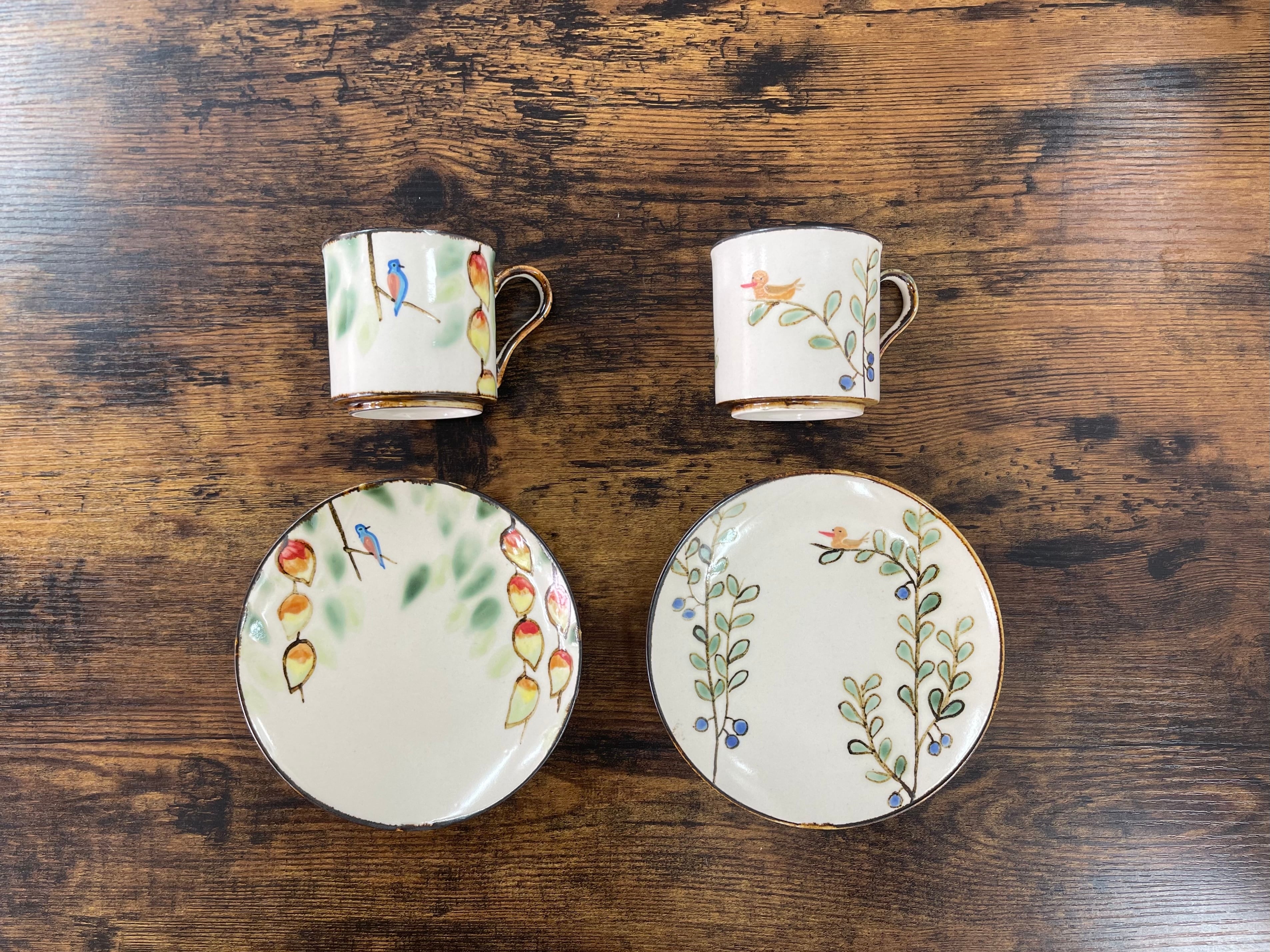 アトリエクッチャネ　動物デザイン飯碗、フリーカップ 4個セット アトリエクッチャネ 動物デザイン飯碗、フリーカップ 4個セット