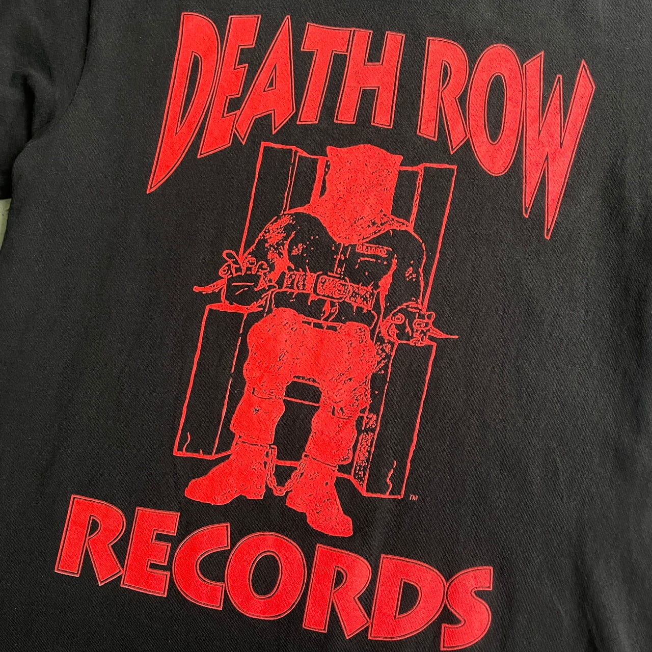 DEATH ROW Records ヒップホップ バンドTシャツ メンズM 古着 ブラック 