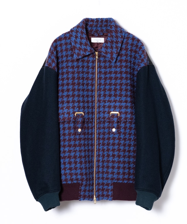 QUILT HOUNDSTOOTH ZIP BLOUSON (WIN)