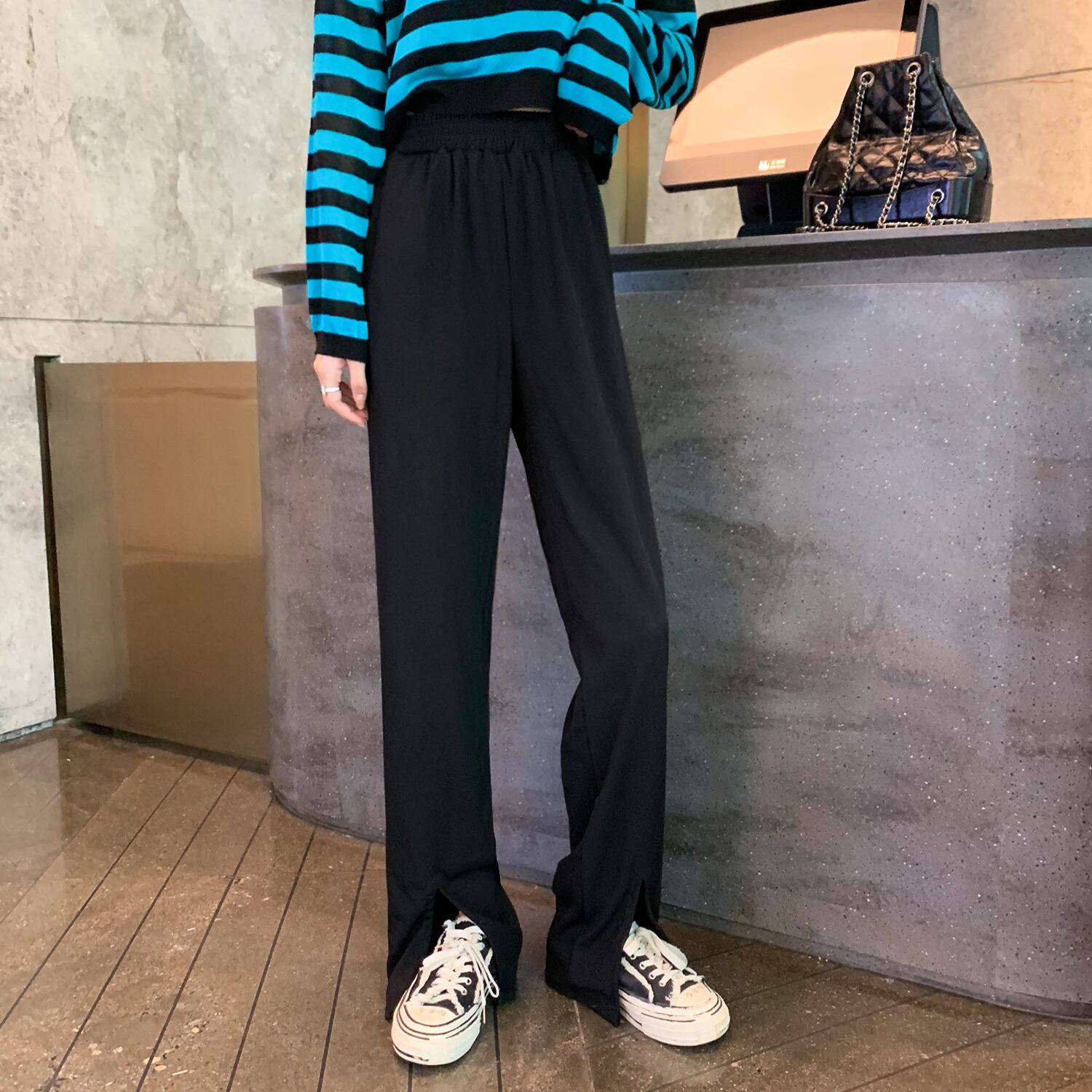 ハイウェストパンツ サマールーズカジュアル 夏物 6Du_Shop_Women64359162708