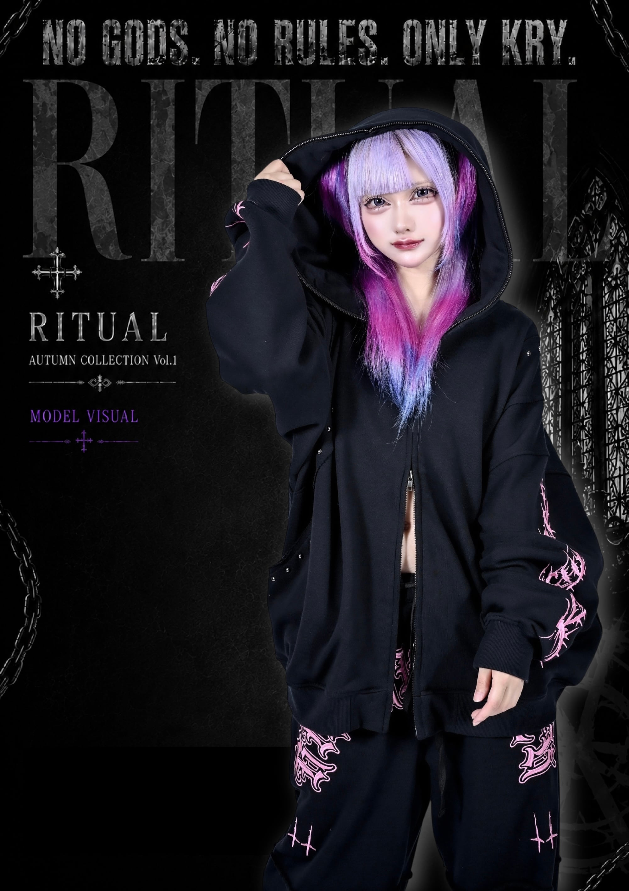 いぬ。Ritosoul ピラティスウェア 3点セット 黒 薄紫Lサイズ 予約】「RITUAL」 | KRY clothing