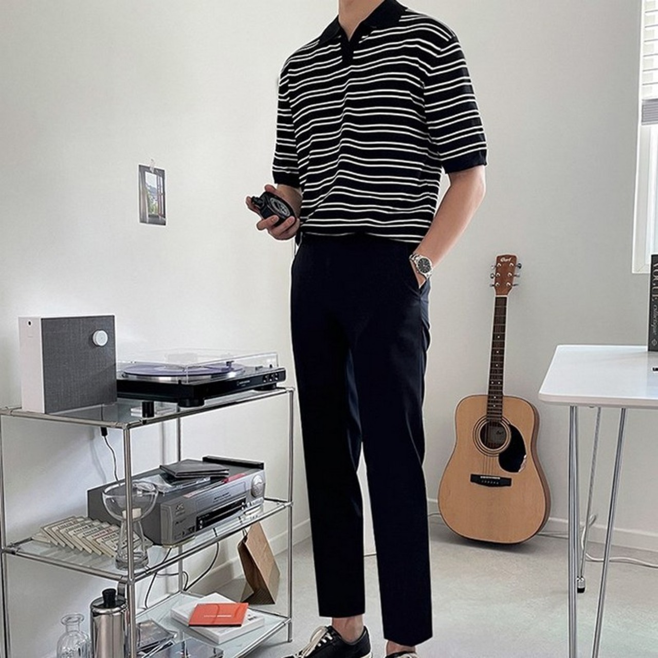 シンプルニットポロシャツ　MT0080160