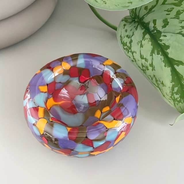 Maria Ida Designs "Glass Blown Jester Bubble Bowl"