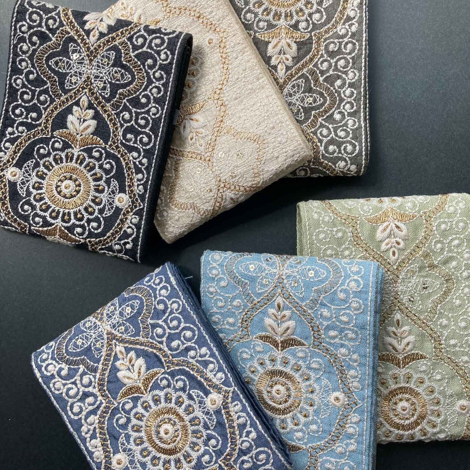 再入荷〉アラベスク柄幅太刺繍リボン（50cmカット） | Dua