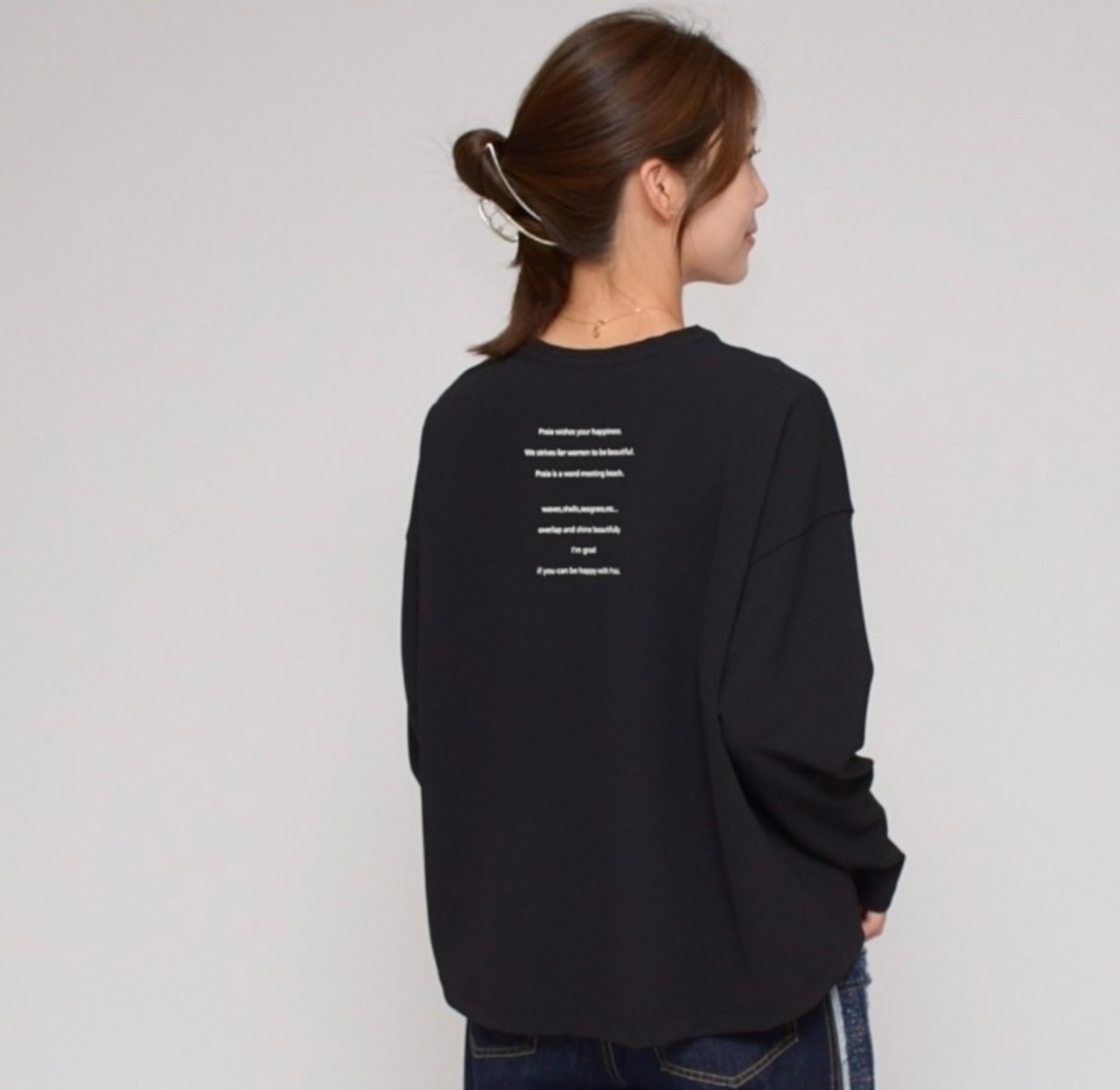 praia ティラウスワンポイントロゴT LER-25114B