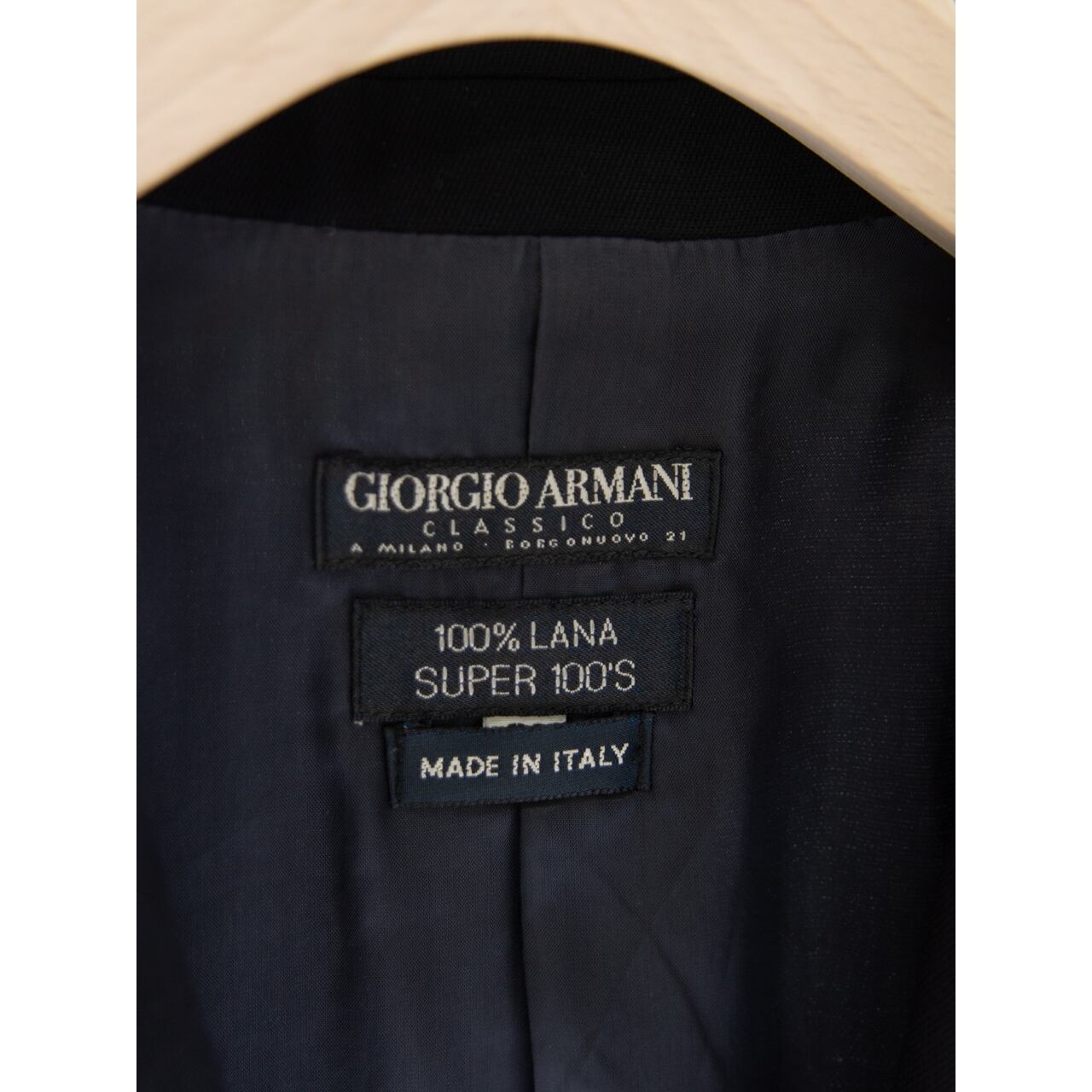 GIORGIO ARMANI CLASSICO】Made in Italy 80-90's 100% Wool 