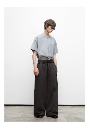 DECESOLO 25AW  ウエストバンド ワイドレッグスウェットパンツ