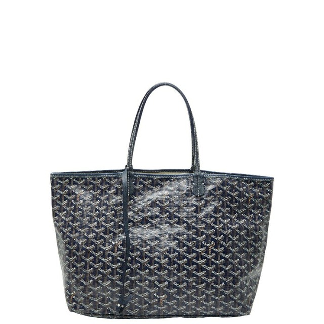 ゴヤール サンルイPM トートバッグ ショルダーバッグ ネイビー PVC レザー レディース GOYARD 【中古】