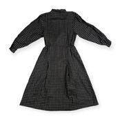 90s Miss Chloe ミスクロエ チェック 長袖 ワンピース /グレー系 レディース ビンテージ