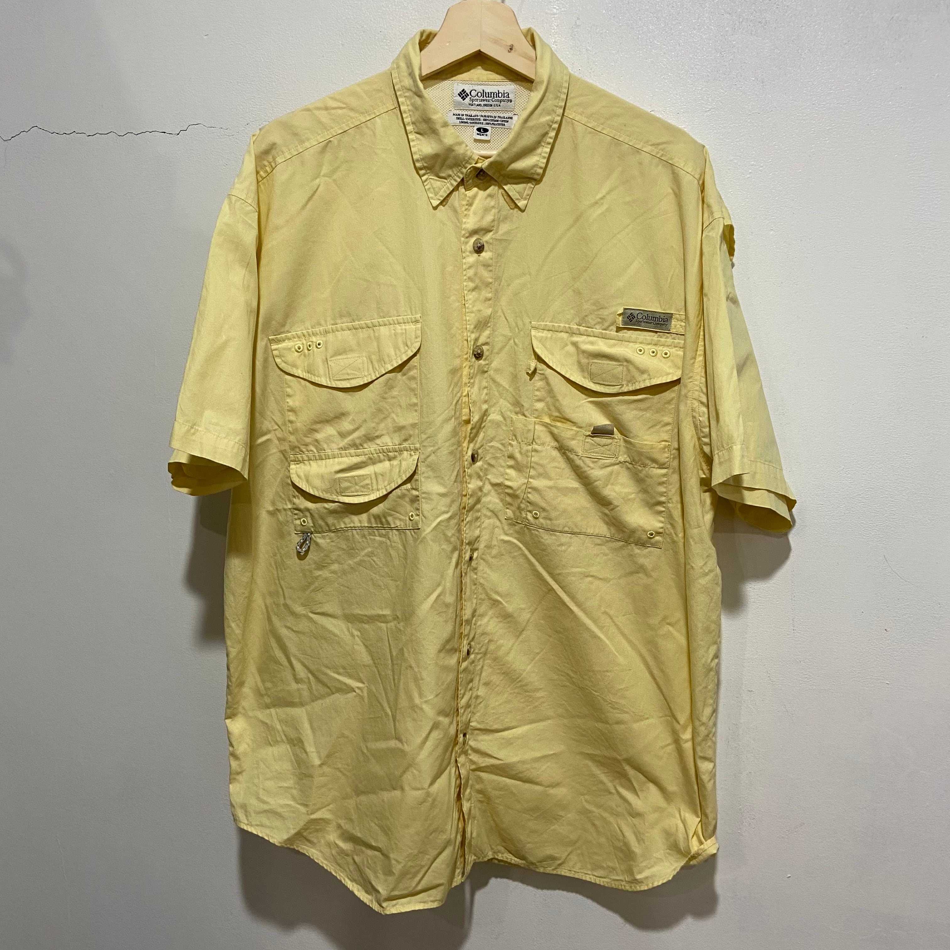 送料無料』90s columbia コロンビア フィッシング半袖シャツ PFG