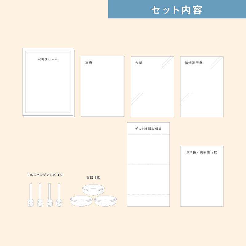 ゲスト参加型結婚証明書】ウェディングランタン ボート｜A3サイズ