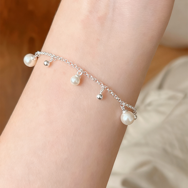 Milkyシルバーパールブレスレット