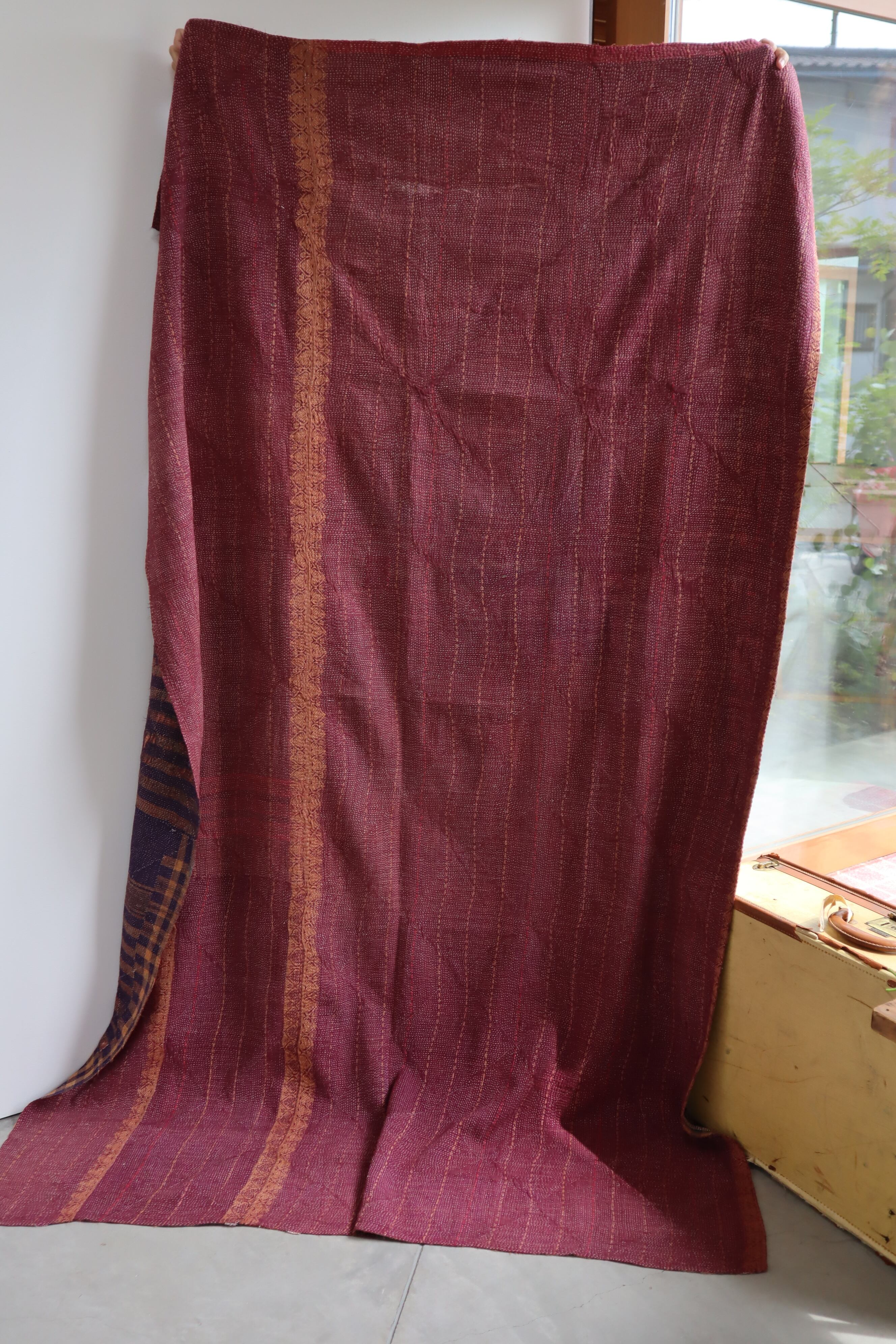 BORDEAUX PINK ヴィンテージ カンタキルト ラリーキルト マルチ