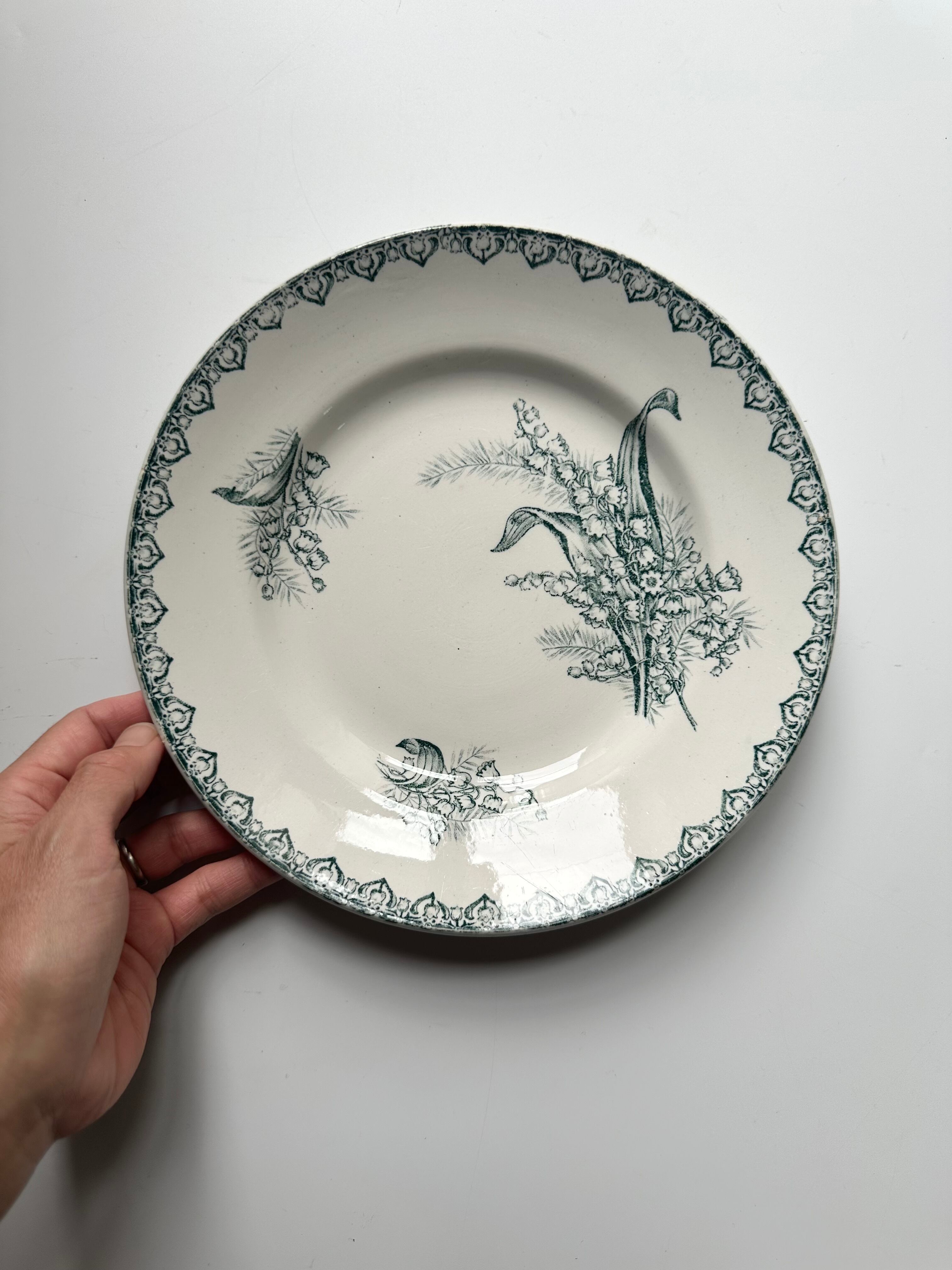 sarreguemines royat サルグミンヌ ブラウンのお皿 平皿 フランス