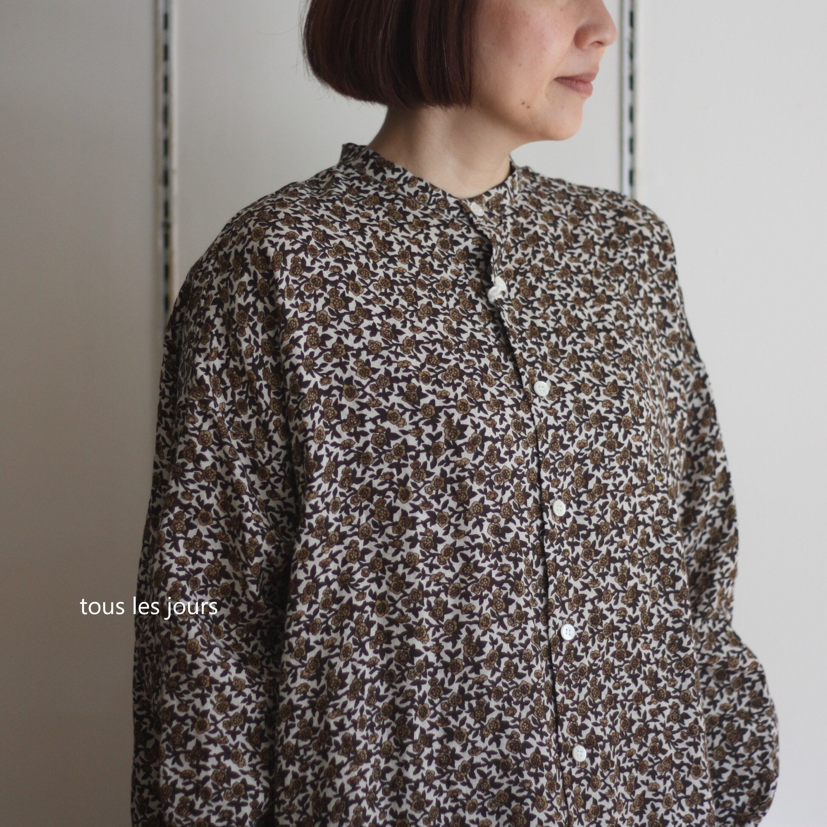 R&D.M.Co ガーメントダイスタンドカラーロングシャツ R&D.M.Co ガーメントダイスタンドカラーロングシャツ