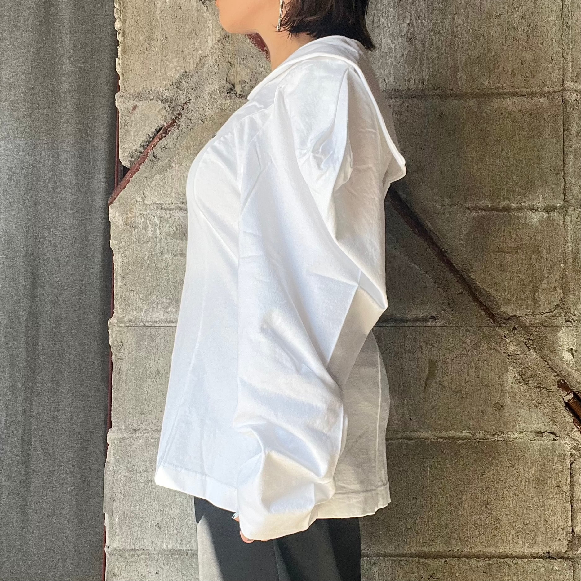 HOLIDAY】 SUPER FINE DRY SAILOR COLLAR L/S TOPS (WHITE) | olaf