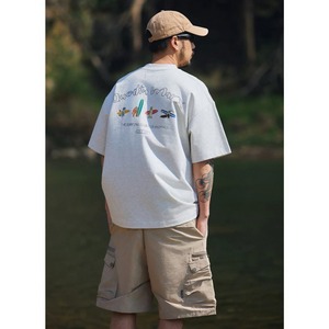 Surfing animals back print tee 1412