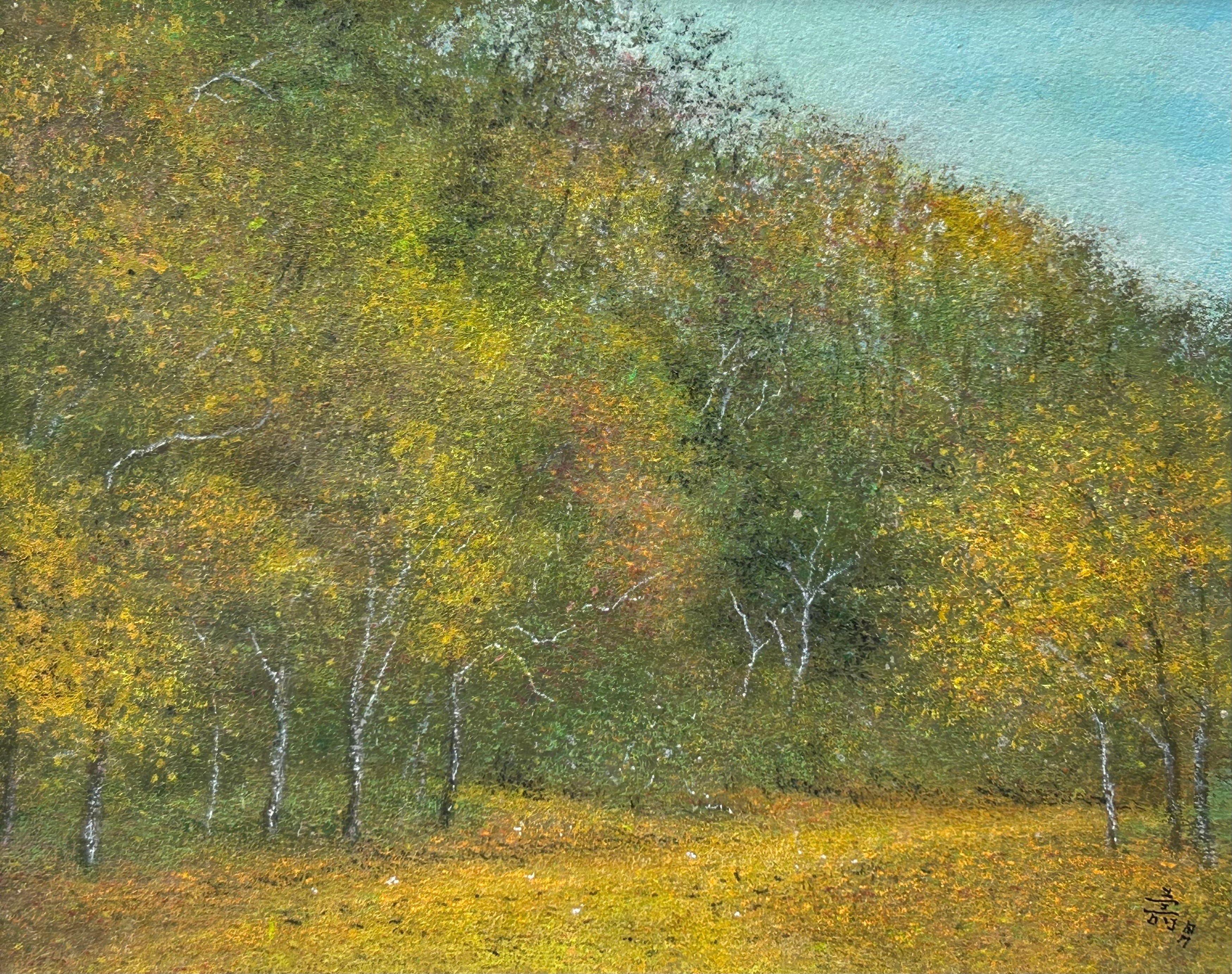 奥入瀬 F3 油彩（額入） | 森壽男の絵画
