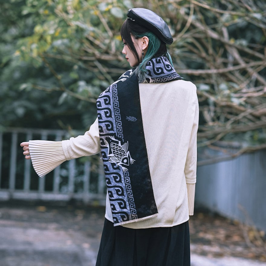 ゴスロリ通販 With U チャイナ風 ゴシック 古怪舎 マフラー ショール