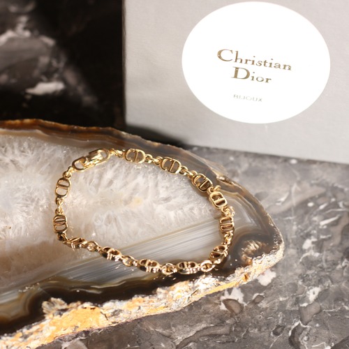 Christian Dior CD LOGO CHAIN DESIGN BRACELET/クリスチャンディオールCDロゴチェーンデザインブレスレット