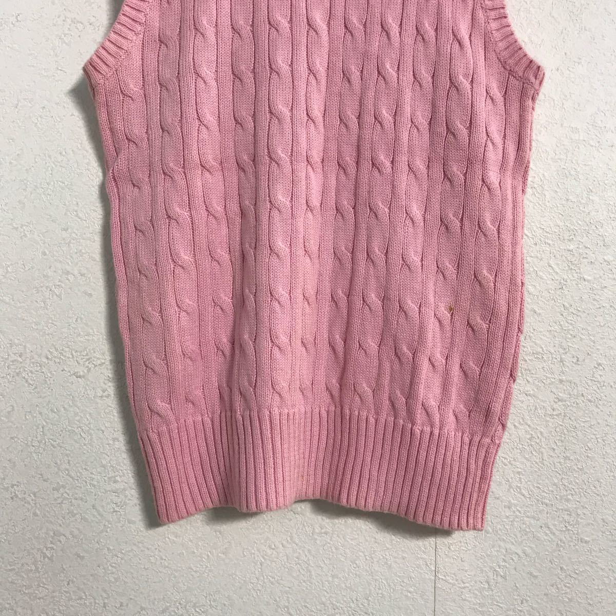 Polo Ralph Lauren コットン ニット ベスト キッズ M ピンク ラルフ