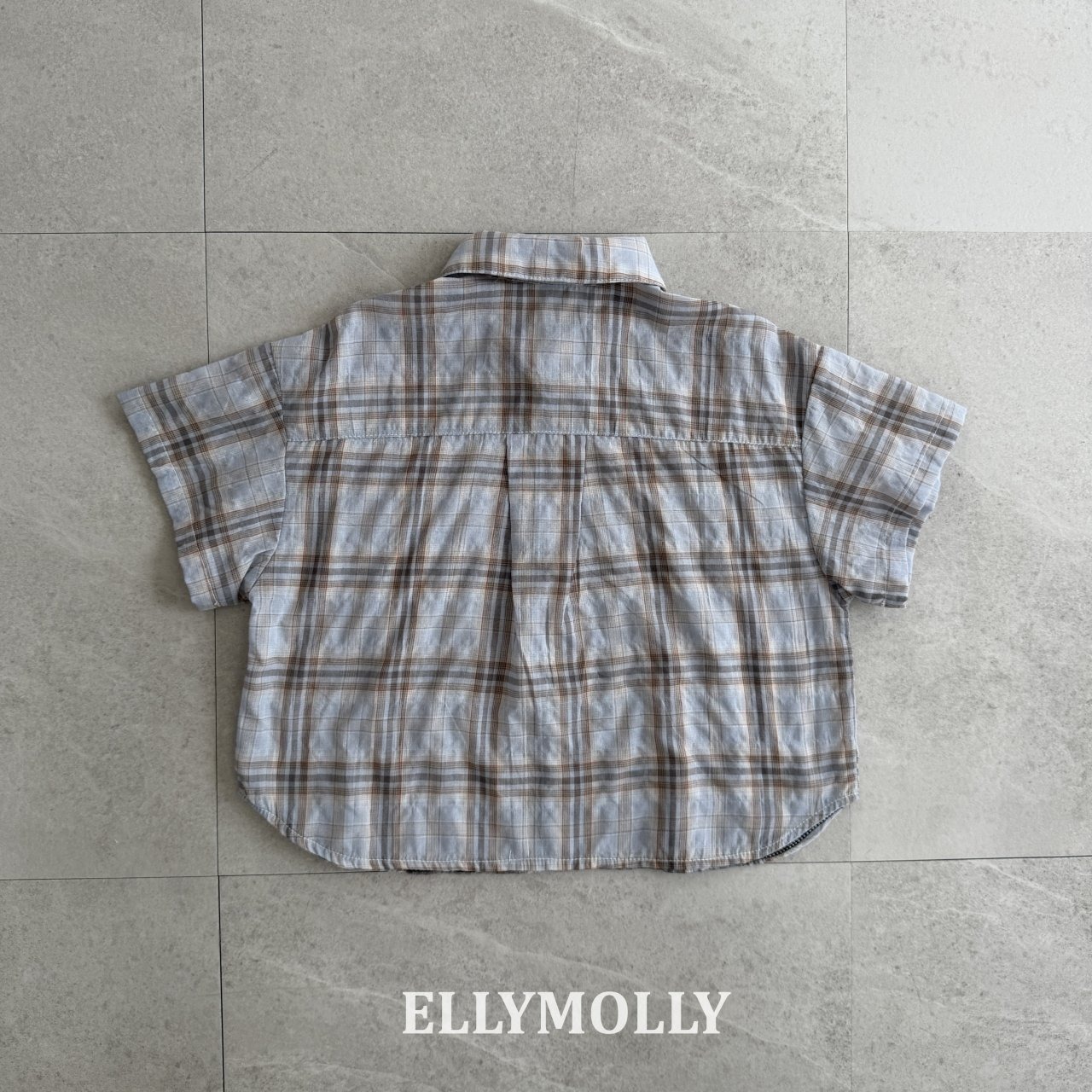 [ELLYMOLLY] Netty short-sleeve shirt / [엘리몰리] 네티반팔남방