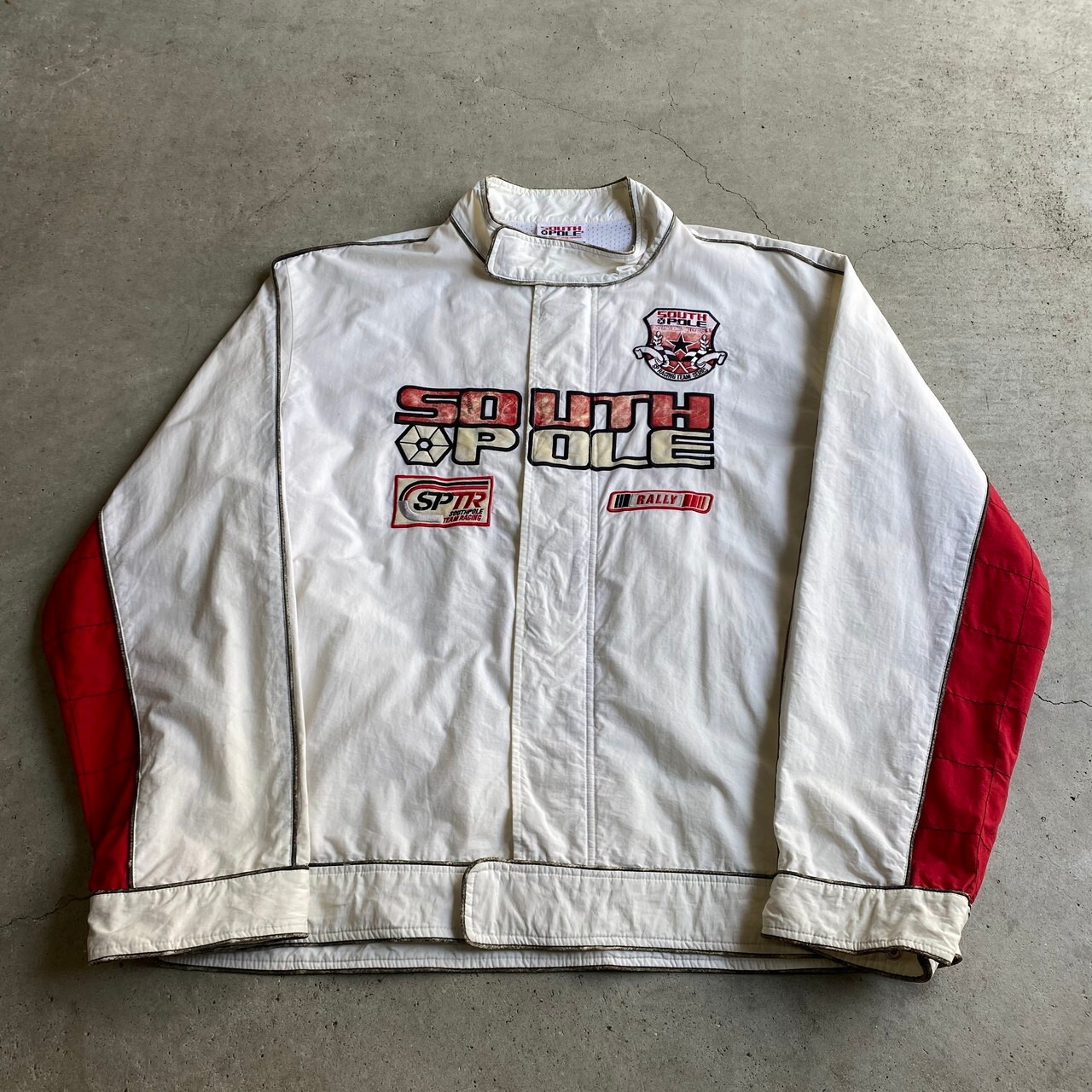 ビッグサイズ SOUTH POLE 企業ロゴ 刺繍 ナイロン レーシング 