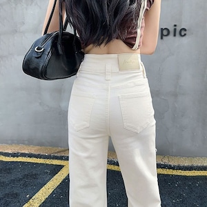 フレア デニム パンツ レディース 韓国 ジーンズ きれいめ カジュアル 大人 アメカジ 美脚 細見え ハイウエスト フレアデニム 体型カバー 大人可愛い 大人女子