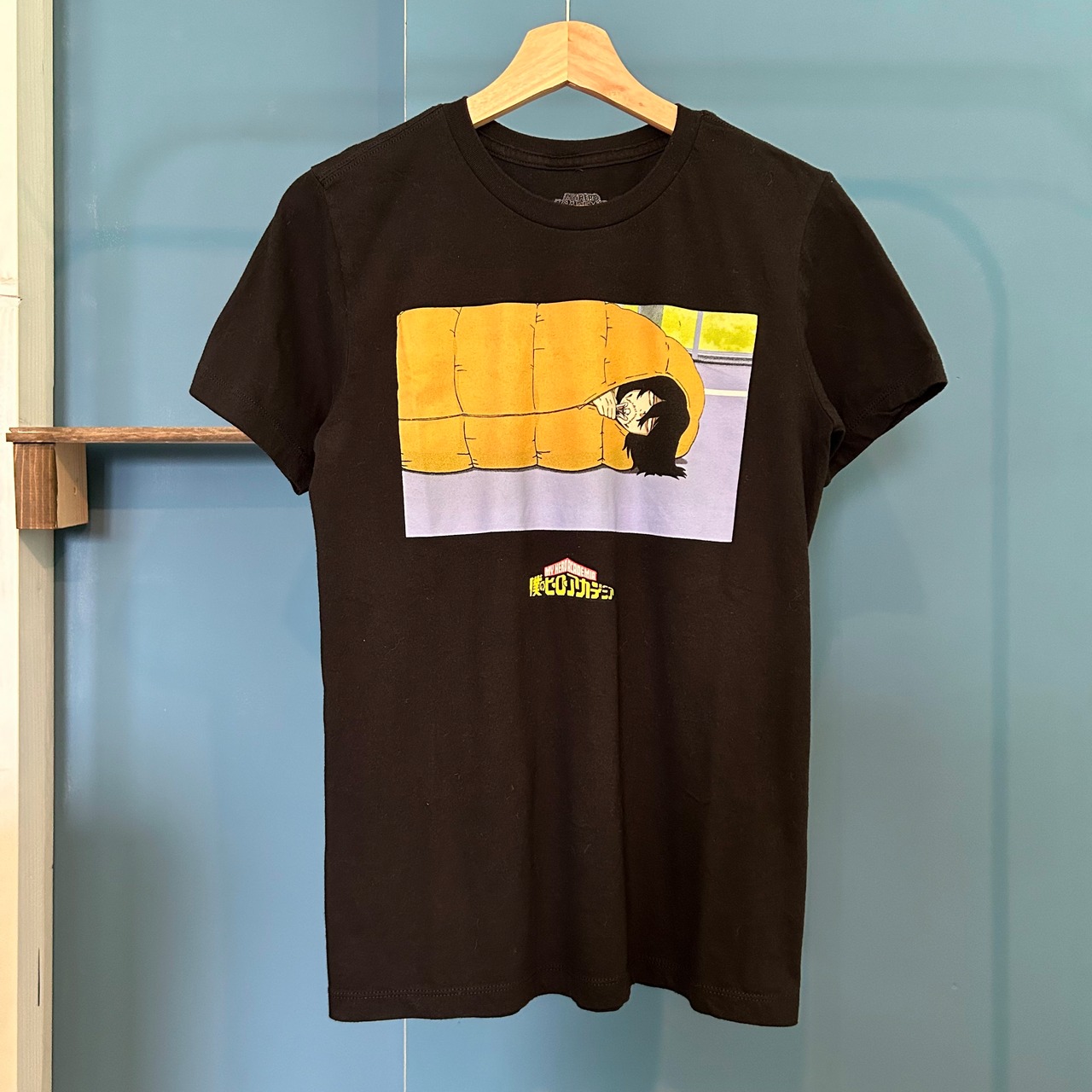 ヒロアカ】Tシャツ ビッグプリント 相澤消太 ハイチ製 ブラック